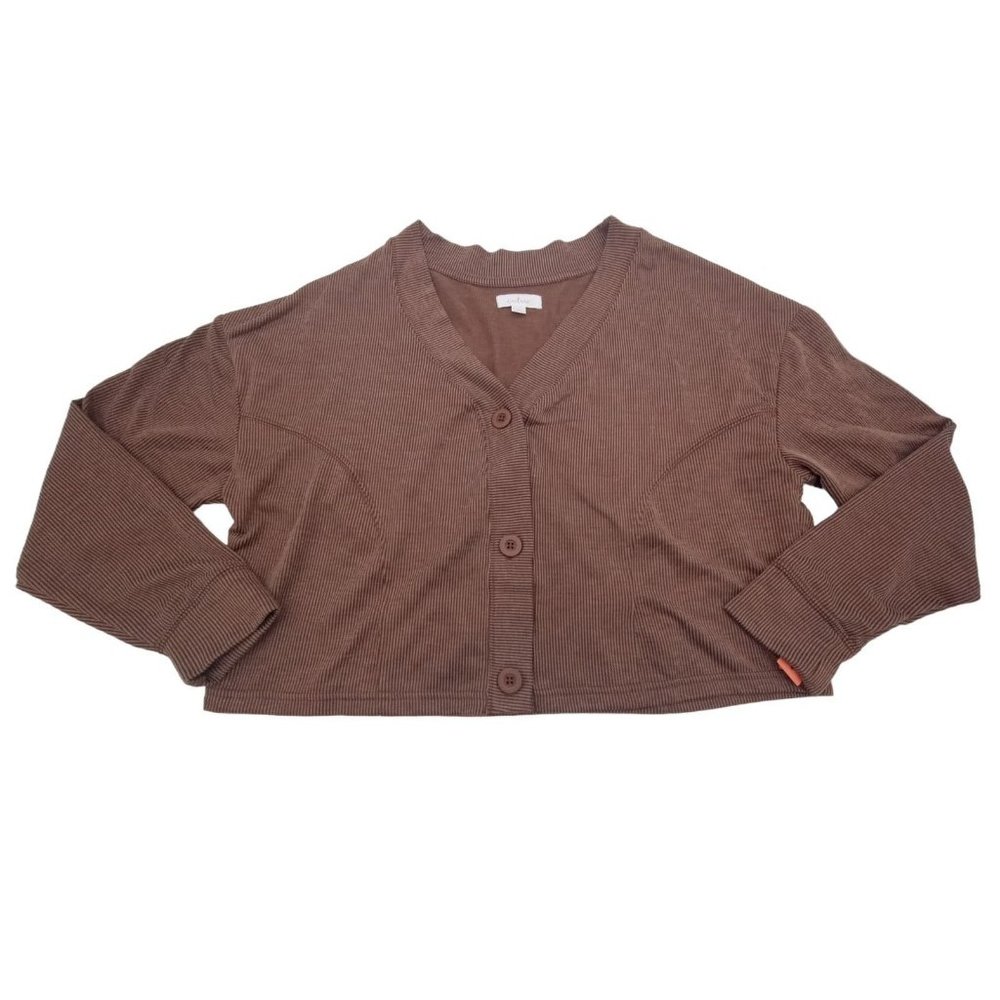 Colsie Women's Large Knit Lounge Brown Cardigan
